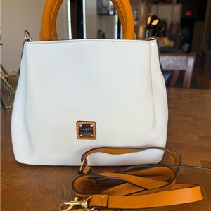 Never used Dooney & Bourke White and Tan Satchel